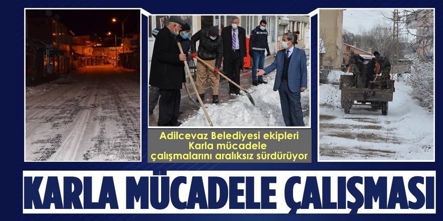 Adilcevaz’da Karla Mücadele Çalışması