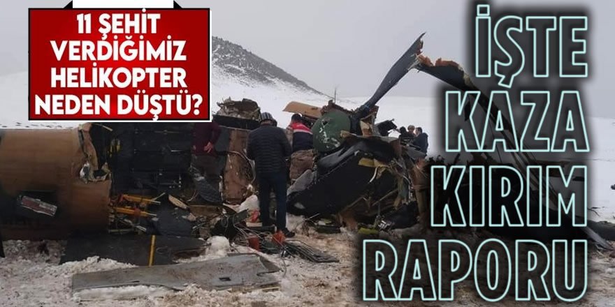 Bitlis'te Düşen Helikopter! Kaza Kırım Raporu Tamamlandı
