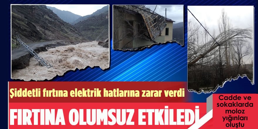Şiddetli Fırtına Elektrik Hatlarına Zarar Verdi