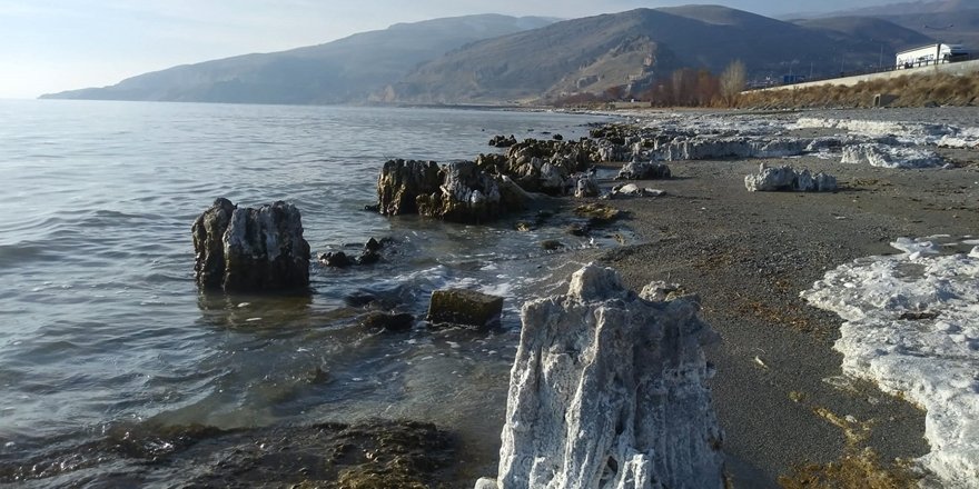 Van Gölü'nde Sular Çekilince Mikrobiyalitler Ortaya Çıktı