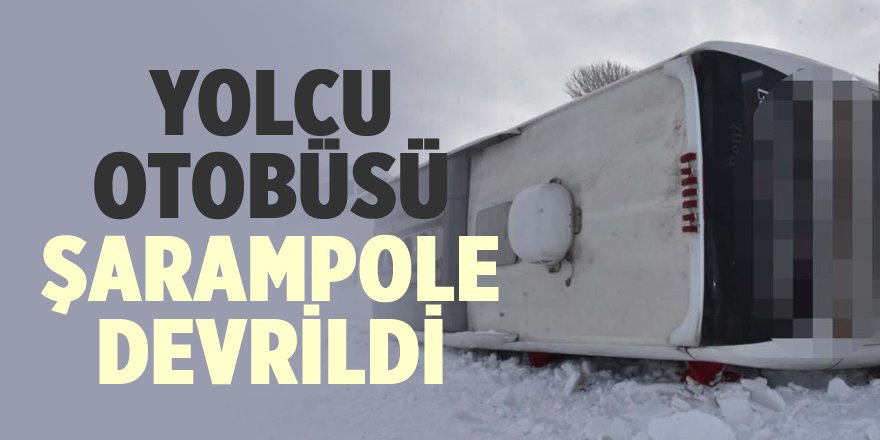 Kontrolden Çıkan Yolcu Otobüsü Şarampole Devrildi