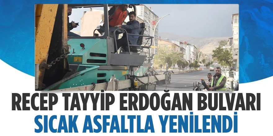 Recep Tayyip Erdoğan Bulvarı Sıcak Asfaltla Yenilendi