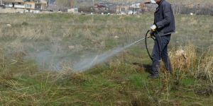 Adilcevaz Belediyesi Ekipleri Mezarlıklarda İlaçlama Yaptı