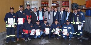 Adilcevaz Belediyesi İtfaiye Personeline Sertifika Verildi