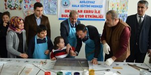 Engelli Çocukların Ebru Sanatı Heyecanı